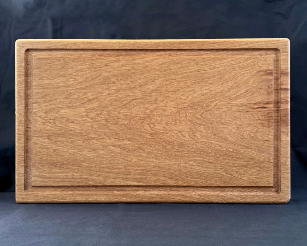 HEAVY OAK GRAND – großzügiges Eiche-Schneidebrett für BBQ und große Stücke | 65 × 40 × 5,5 cm