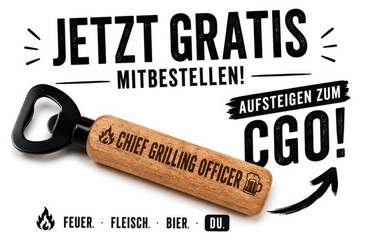wood & more Flaschenöffner – kleines BBQ-Geschenk für deinen Grillabend