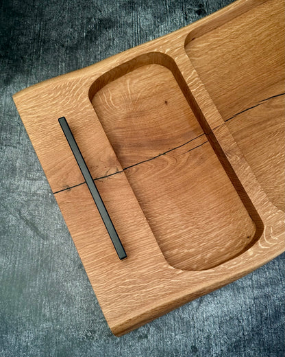 PITMASTER BOARD 80x35x4cm Eiche – BBQ Servierbrett für Grillen, Anrichten & Catering