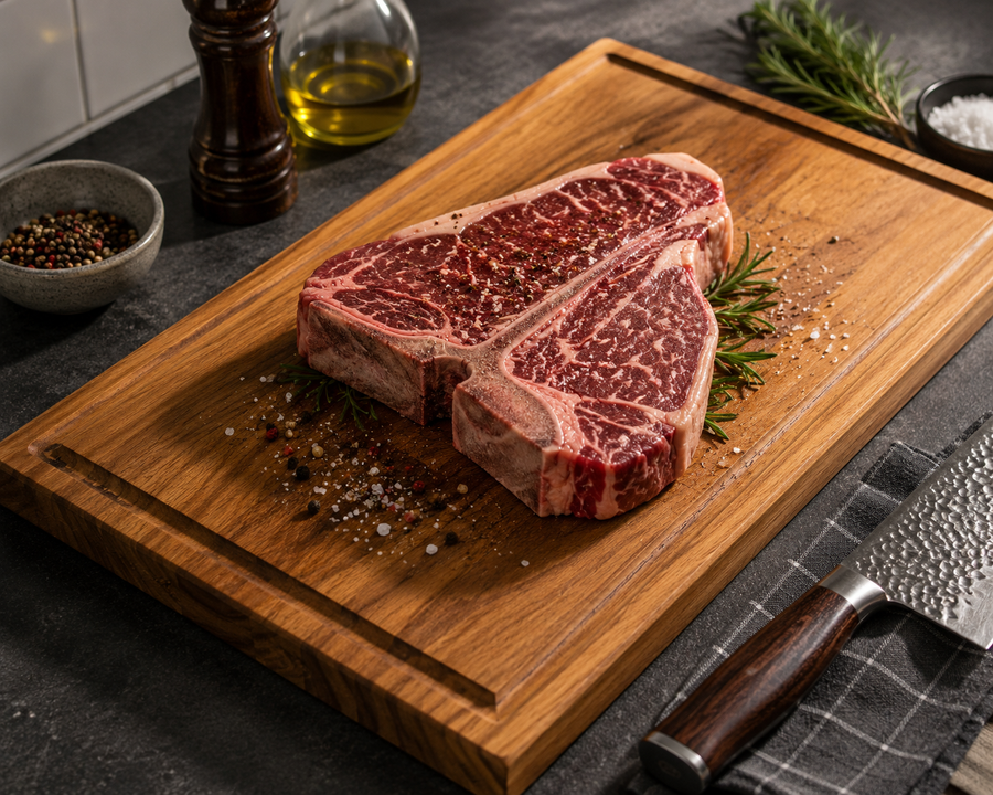 Schneidebrett für Tomahawk Steak – warum Fläche und Stärke zählen