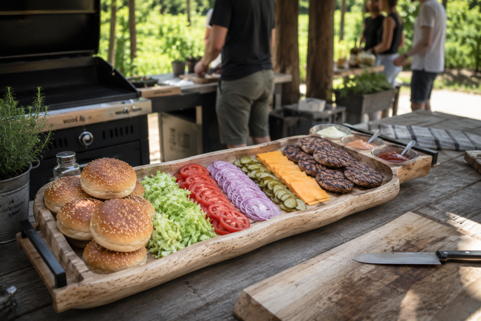 Wie richtet man eine Burger Station ein?