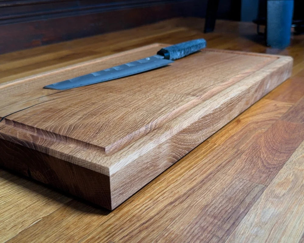 Eiche Schneidebrett 50x30 cm – mehr Länge für Brot, Gemüse und Vorbereitung