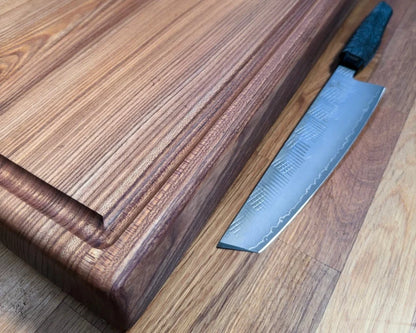Ulme Schneidebrett 60x40 cm – 6 cm starkes Brett mit besonderer Maserung