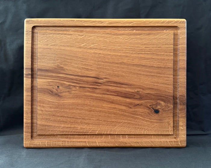 HEAVY OAK XL – massives Eiche-Schneidebrett für BBQ und große Aufgaben | 50 × 40 × 6 cm