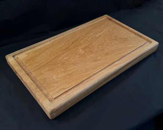 HEAVY OAK GRAND – großzügiges Eiche-Schneidebrett für BBQ und große Stücke | 65 × 40 × 5,5 cm