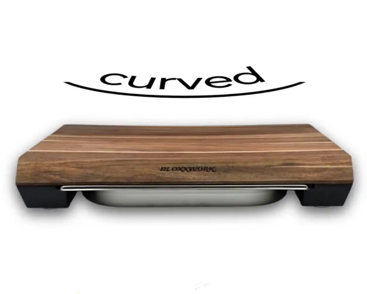 Curved Schneidebrett mit integriertem Behälter