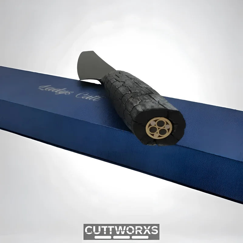 Black rubbergriff mit metallener Kappe und sechs Löchern für Ladys Cutt Evolution Klinge