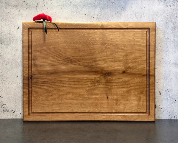 Eiche Schneidebrett 40x30 cm – das tägliche Küchenbrett aus massivem Holz