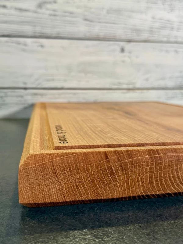 Holz Schneidebrett Eiche 46×32 cm – Chefstation Ready
