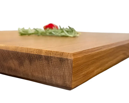 Küchenbrett Eiche 50×40 cm handgefertigt, 4 cm stark