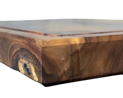 Servierbrett Nussbaum Premium – luxuriöses Holzbrett 4 cm stark