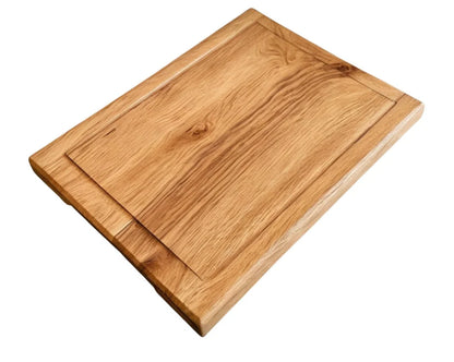 Steak & Burger Brett aus Eiche 40x30x4 cm für stilvolles Servieren