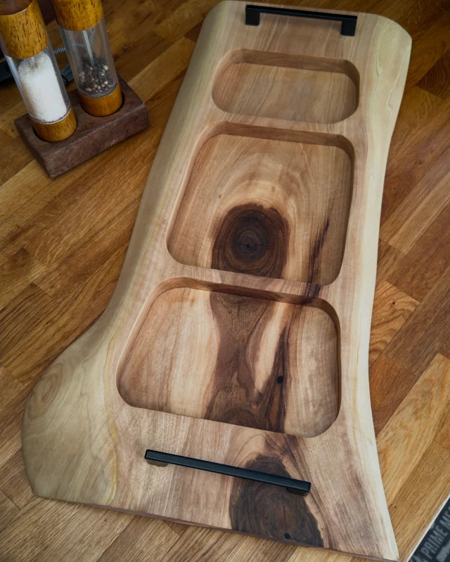 The Nutty Noble – Pitmaster Board XL Nussbaum Servierbrett | 70 × 30 × 4 cm
