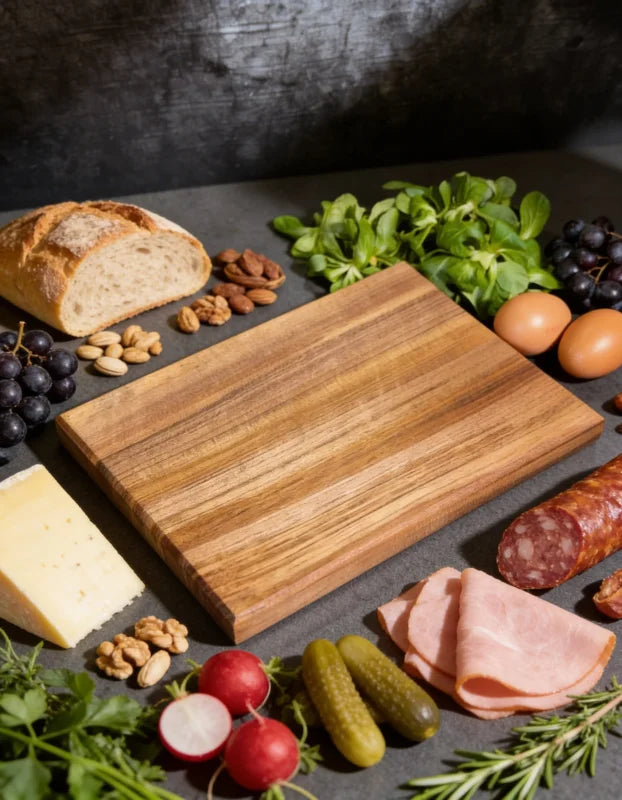 Vesperbrett Nussbaum 30×20 cm – Frühstücksbrett & kleines Schneidebrett | CHEFBRETTCHEN Premium