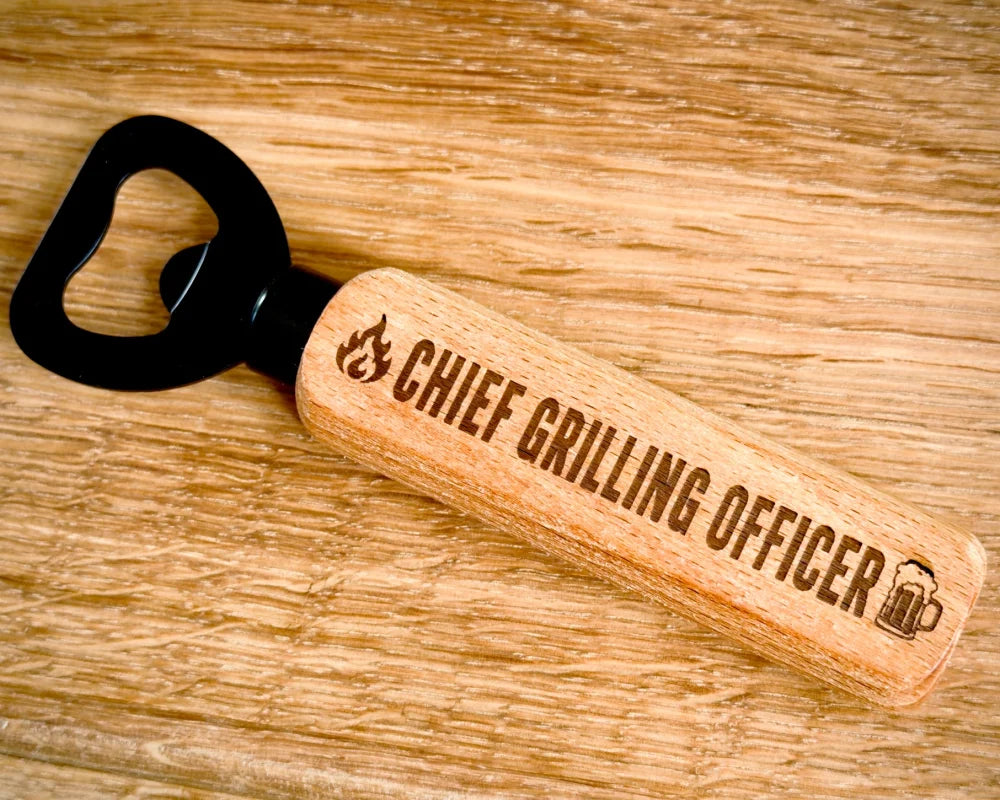 wood & more Flaschenöffner – kleines BBQ-Geschenk für deinen Grillabend