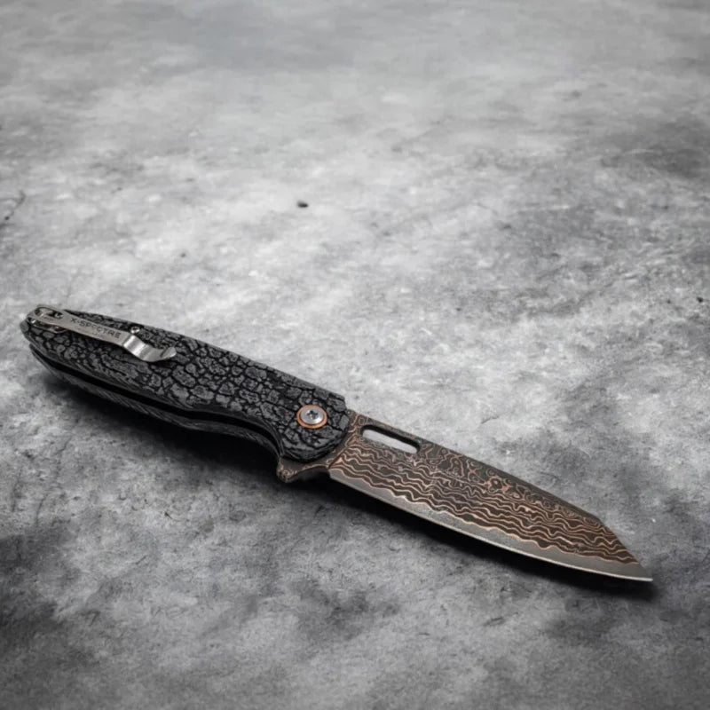 Flamewood Griff am X-SPECTRE Evolution Klappmesser