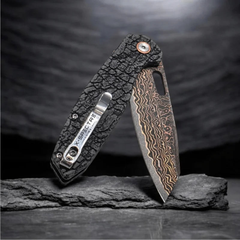 X-SPECTRE Evolution – Cu-Mai Damast Taschenmesser | limitiert